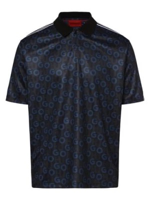 Zdjęcie produktu HUGO Męska koszulka polo Mężczyźni niebieski|czarny|wielokolorowy wzorzysty,
