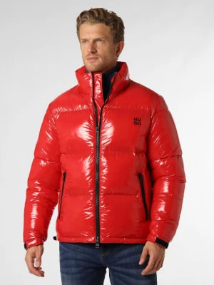 Zdjęcie produktu HUGO Męska kurtka pikowana Mężczyźni czerwony jednolity,
