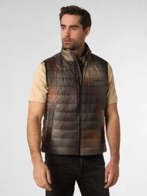 Zdjęcie produktu HUGO Męska kurtka pikowana Mężczyźni Sztuczne włókno brązowy|zielony wzorzysty,
