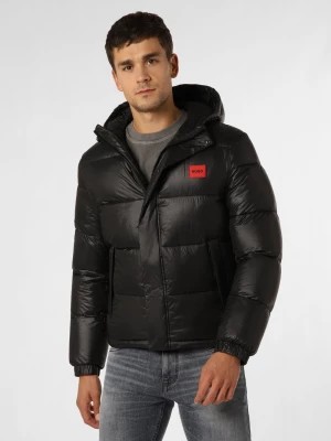 Zdjęcie produktu HUGO Męska kurtka pikowana Mężczyźni Sztuczne włókno czarny jednolity,