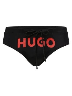 Zdjęcie produktu HUGO Męskie kąpielówki - Laguna Mężczyźni Sztuczne włókno czarny|czerwony nadruk,