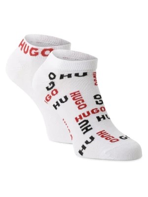 Zdjęcie produktu HUGO Męskie skarpety do obuwia sportowego pakowane po 2 szt. Mężczyźni biały wzorzysty,