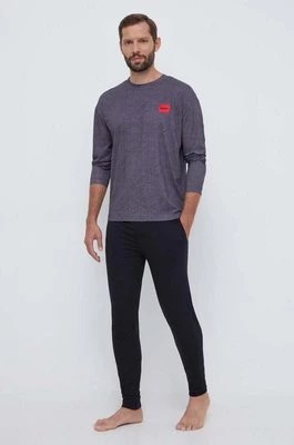 Zdjęcie produktu HUGO piżama męska kolor czarny melanżowa