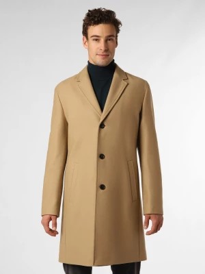 Zdjęcie produktu HUGO Płaszcz z dodatkiem kaszmiru Mężczyźni brązowy jednolity,