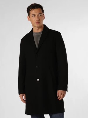 Zdjęcie produktu HUGO Płaszcz z dodatkiem kaszmiru Mężczyźni czarny jednolity,