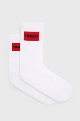 Zdjęcie produktu HUGO skarpetki (2-pack) 50468187 damskie kolor biały 50468187