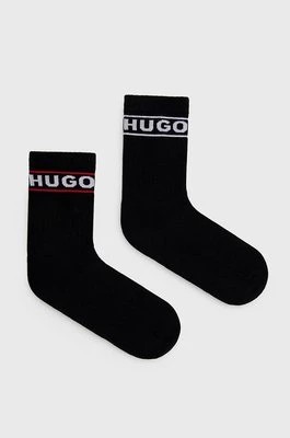Zdjęcie produktu HUGO skarpetki (2-pack) 50469276 damskie kolor czarny 50469276