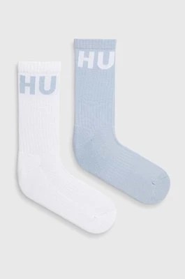 Zdjęcie produktu HUGO skarpetki 2-pack męskie kolor niebieski 50510810