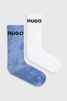 Zdjęcie produktu HUGO skarpetki 2-pack męskie kolor niebieski 50514099