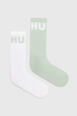 Zdjęcie produktu HUGO skarpetki 2-pack męskie kolor zielony