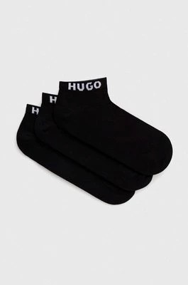Zdjęcie produktu HUGO skarpetki 3-pack męskie kolor czarny 50516405