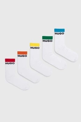 Zdjęcie produktu HUGO skarpetki 5-pack męskie kolor biały 50514968