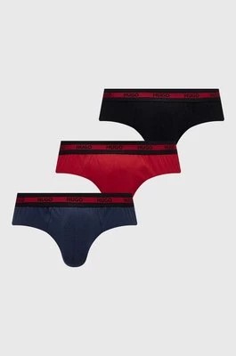 Zdjęcie produktu HUGO slipy 3-pack męskie kolor czerwony 50503100