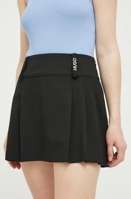 Zdjęcie produktu HUGO spódnica kolor czarny mini rozkloszowana