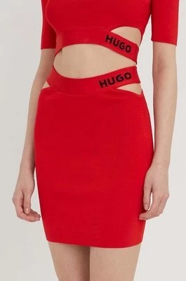 Zdjęcie produktu HUGO spódnica kolor czerwony mini ołówkowa 50507906