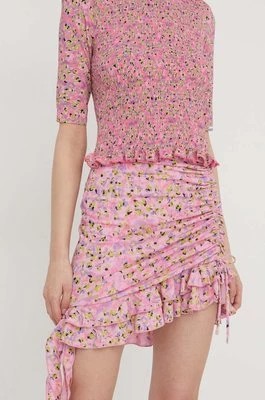 Zdjęcie produktu HUGO spódnica kolor różowy mini prosta 50505466