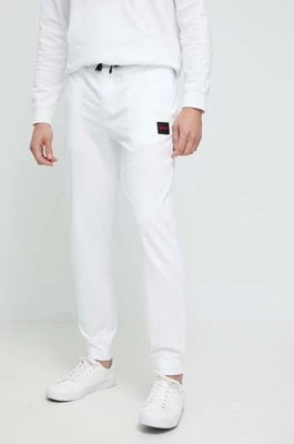 Zdjęcie produktu HUGO spodnie bawełniane lounge kolor biały z nadrukiem