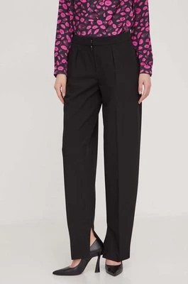 Zdjęcie produktu HUGO spodnie damskie kolor czarny fason cygaretki high waist 50508459