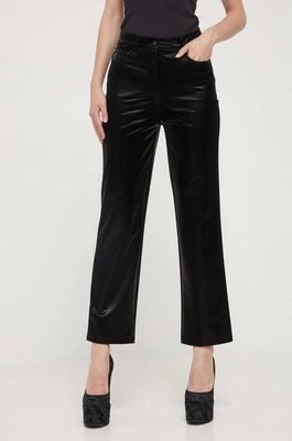 Zdjęcie produktu HUGO spodnie damskie kolor czarny proste high waist
