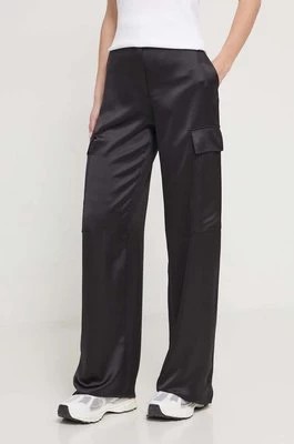 Zdjęcie produktu HUGO spodnie damskie kolor czarny szerokie high waist 50511830