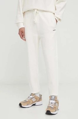 Zdjęcie produktu HUGO spodnie dresowe bawełniane kolor biały gładkie 50489617