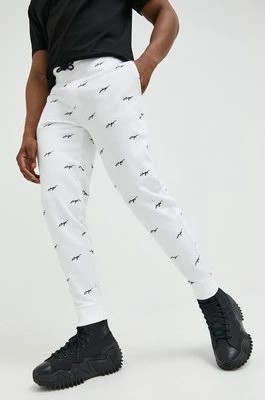 Zdjęcie produktu HUGO spodnie dresowe bawełniane kolor biały wzorzyste