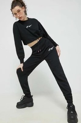 Zdjęcie produktu HUGO spodnie dresowe bawełniane kolor czarny z nadrukiem