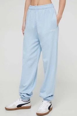 Zdjęcie produktu HUGO spodnie dresowe bawełniane kolor niebieski gładkie 50512023