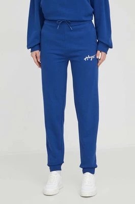 Zdjęcie produktu HUGO spodnie dresowe kolor niebieski gładkie 50509171