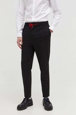 Zdjęcie produktu HUGO spodnie męskie kolor czarny dopasowane 50510063