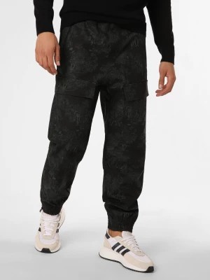 Zdjęcie produktu HUGO Spodnie Mężczyźni Bawełna czarny wzorzysty,