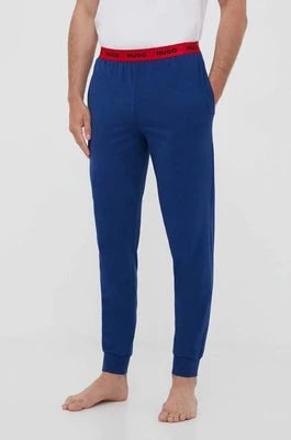 Zdjęcie produktu HUGO spodnie piżamowe męskie kolor granatowy gładka 50493128