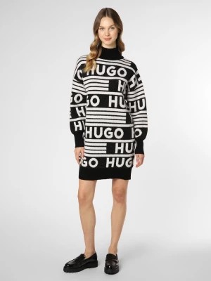Zdjęcie produktu HUGO Sukienka damska Kobiety czarny|biały wzorzysty,