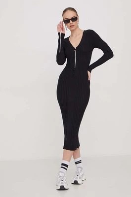 Zdjęcie produktu HUGO sukienka kolor czarny midi dopasowana 50507915