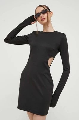 Zdjęcie produktu HUGO sukienka kolor czarny mini dopasowana