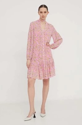 Zdjęcie produktu HUGO sukienka kolor różowy mini rozkloszowana 50509165
