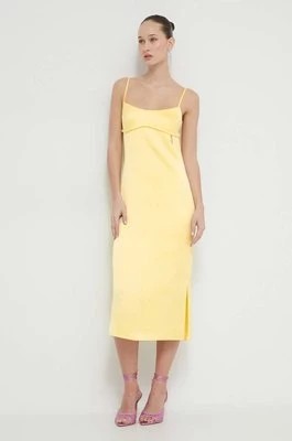 Zdjęcie produktu HUGO sukienka kolor żółty mini prosta 50510925