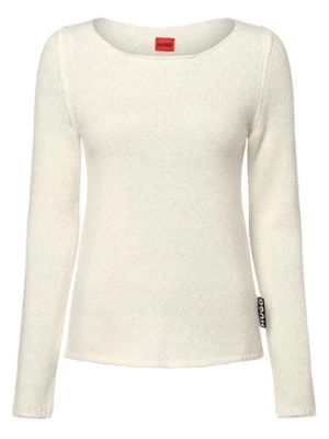 Zdjęcie produktu HUGO Sweter damski Kobiety wełna ze strzyży beżowy jednolity,