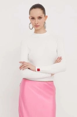Zdjęcie produktu HUGO sweter damski kolor beżowy lekki