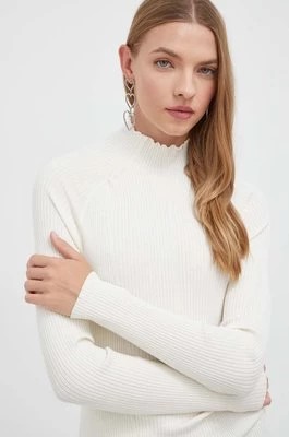 Zdjęcie produktu HUGO sweter damski kolor biały lekki z półgolfem