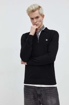 Zdjęcie produktu HUGO sweter z domieszką wełny męski kolor czarny 50504386