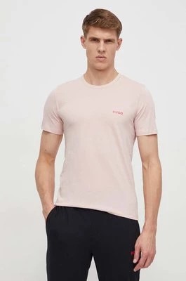Zdjęcie produktu HUGO t-shirt bawełniany 3 - pack 3-pack męski kolor różowy z nadrukiem 50480088