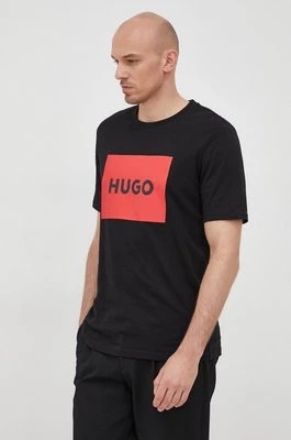 Zdjęcie produktu HUGO t-shirt bawełniany 50467952 kolor czarny z nadrukiem 50467952