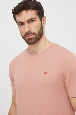 Zdjęcie produktu HUGO t-shirt bawełniany kolor różowy gładki 50466158