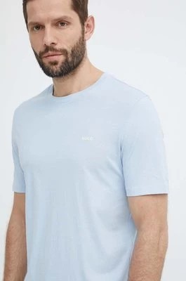 Zdjęcie produktu HUGO t-shirt bawełniany męski kolor niebieski gładki 50466158