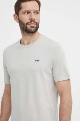 Zdjęcie produktu HUGO t-shirt bawełniany męski kolor szary gładki 50466158
