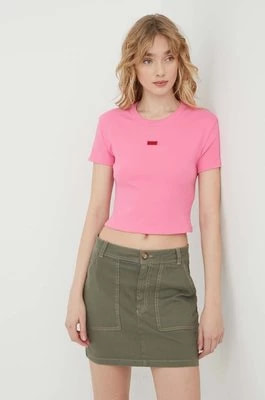 Zdjęcie produktu HUGO t-shirt damski kolor różowy 50508636