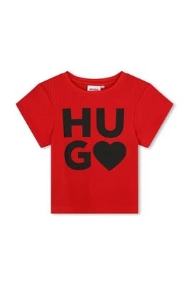 Zdjęcie produktu HUGO t-shirt dziecięcy kolor czerwony