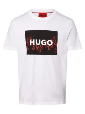 Zdjęcie produktu HUGO T-shirt męski Mężczyźni Bawełna biały nadruk,
