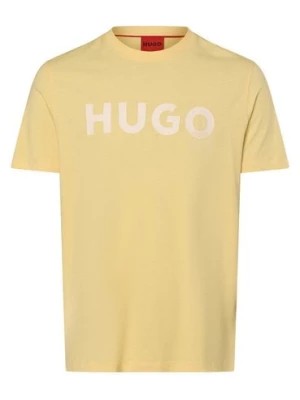 Zdjęcie produktu HUGO T-shirt męski Mężczyźni Bawełna żółty nadruk,